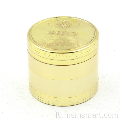 50mm véier-Layer super Gold bëlleg grinder fëmmen Accessoiren